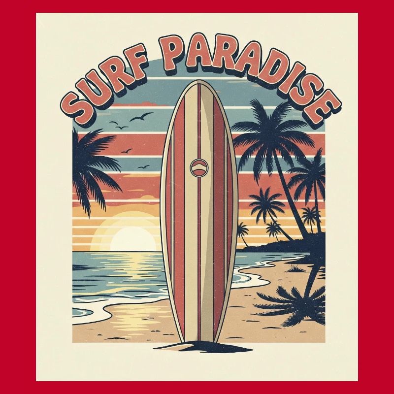 Surf Paradise Retro Design