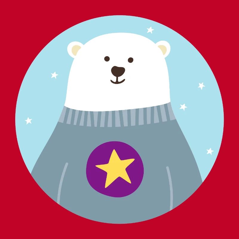 Polar Bear Star Polar North Pole Nursery skandi