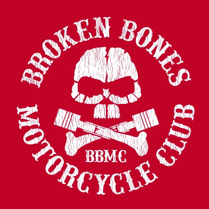 Cocarde du Broken Bones Motorcycle Club.