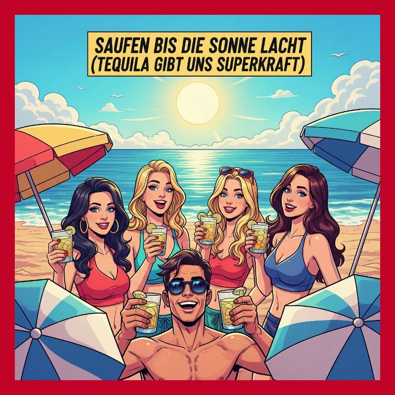 Drinking until the sun laughs