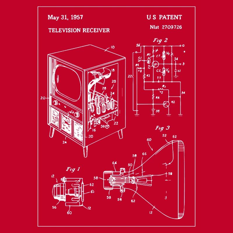 Conception de plan de télévision rétro vintage