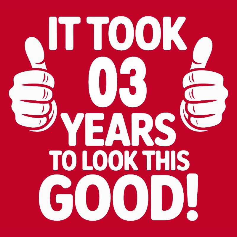 Conception de t-shirt de célébration du 3e anniversaire