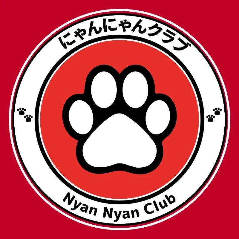 Conception de logo Nyan patte de chat mignon