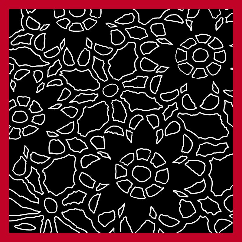 Ingenious Floral Pattern White Black Lace