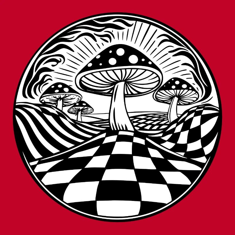 Trippy Psychedelic Mushroom Scene
