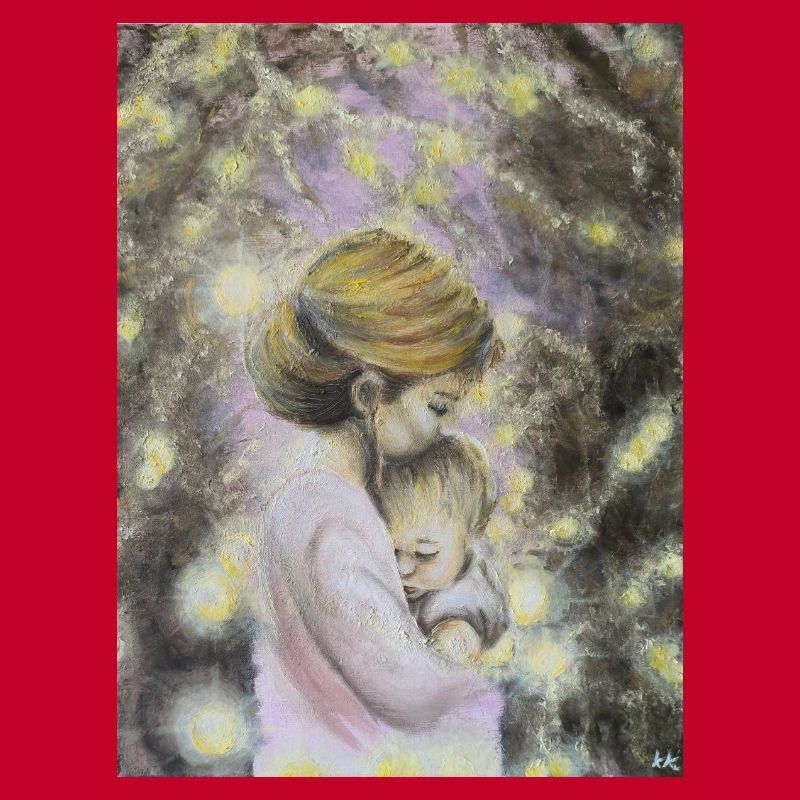 Ätherische Nacht Mutter und Kind