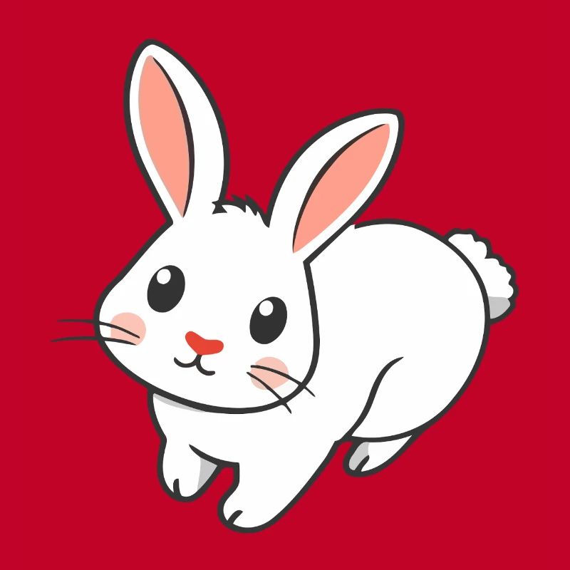 Cute and mischievous bunny for clothes