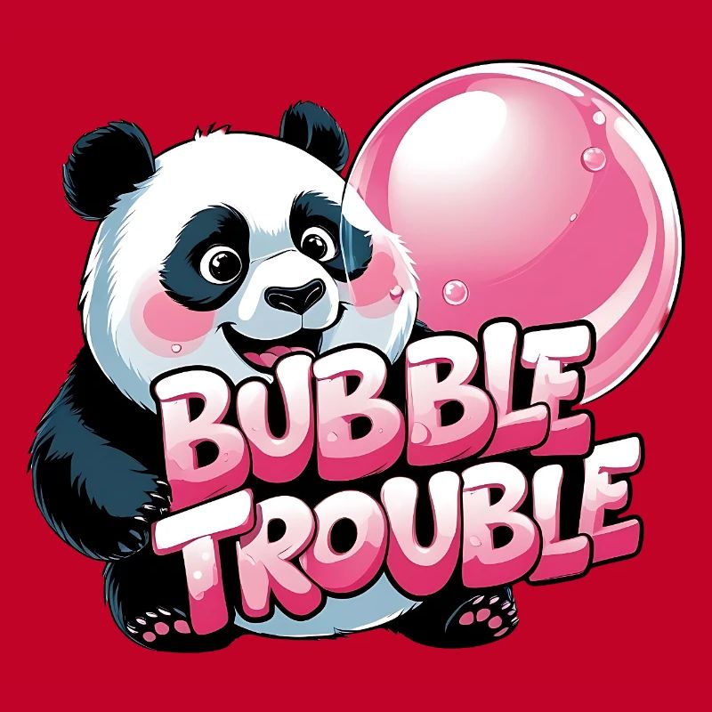 Niedlicher Panda mit Bubble-Torte