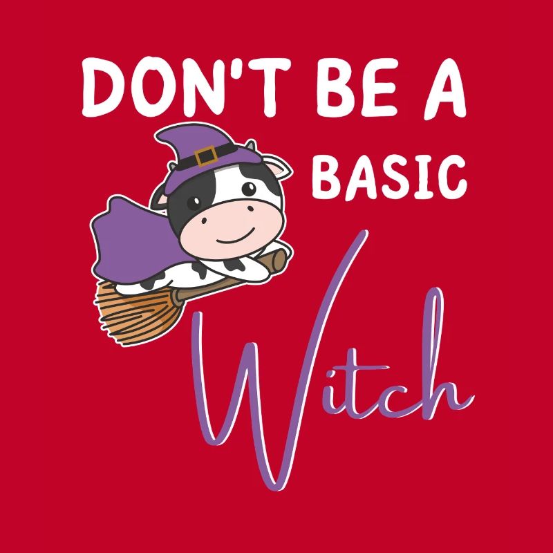 Kuh Halloween Hexe Hexen don't be a basic witch