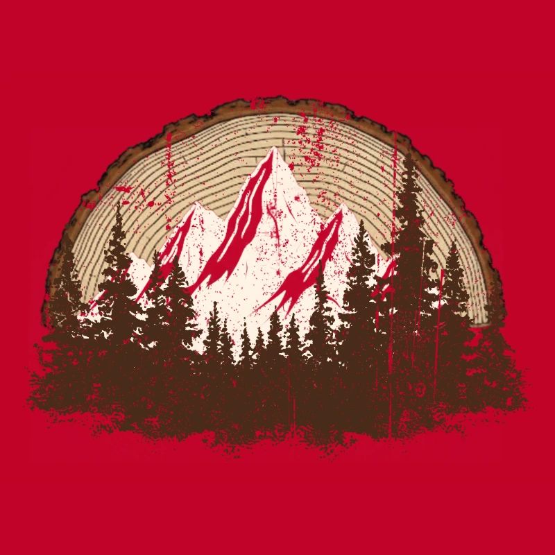 Scène majestueuse de forêt de montagne