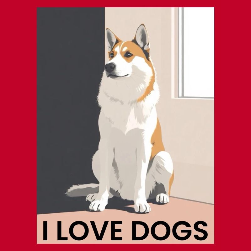 Joli chien avec une devise d'amour canin