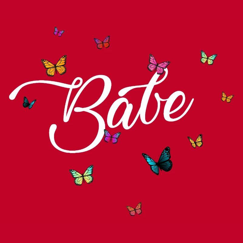 Babe butterfly pattern on dark background