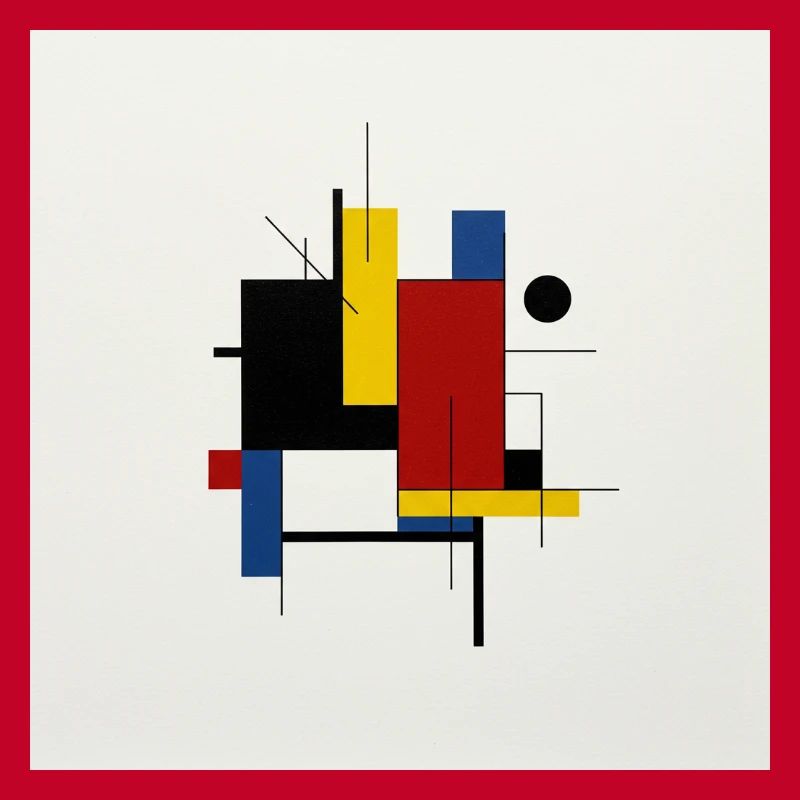 Composition abstraite géométrique colorée