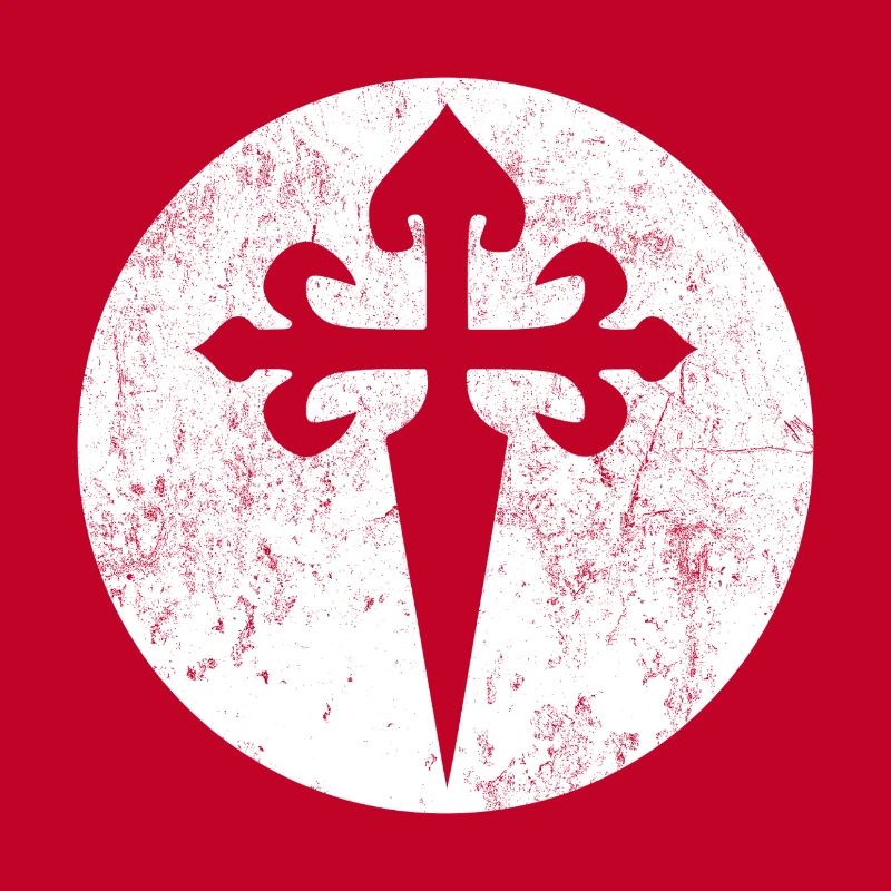 Croix de Saint-Jacques cercle blanc illustration