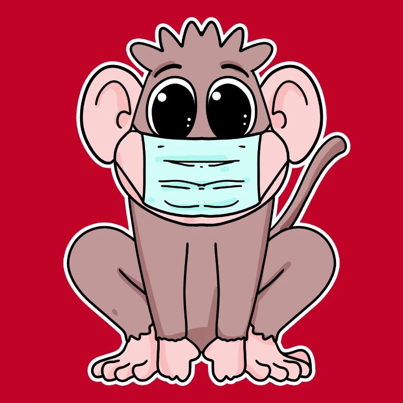 Singe avec masque