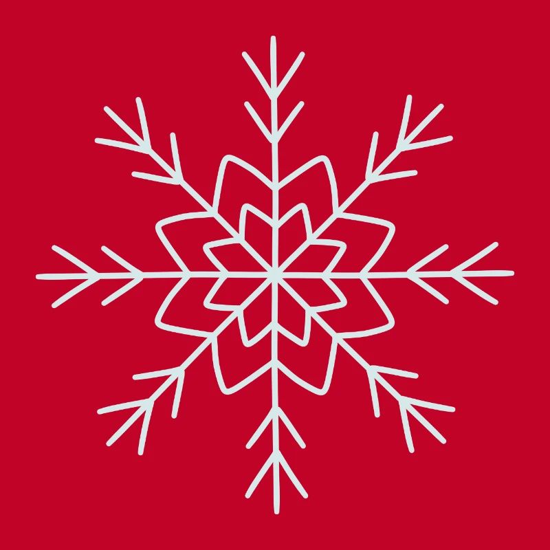 Conception artistique complexe de ligne de flocon de neige