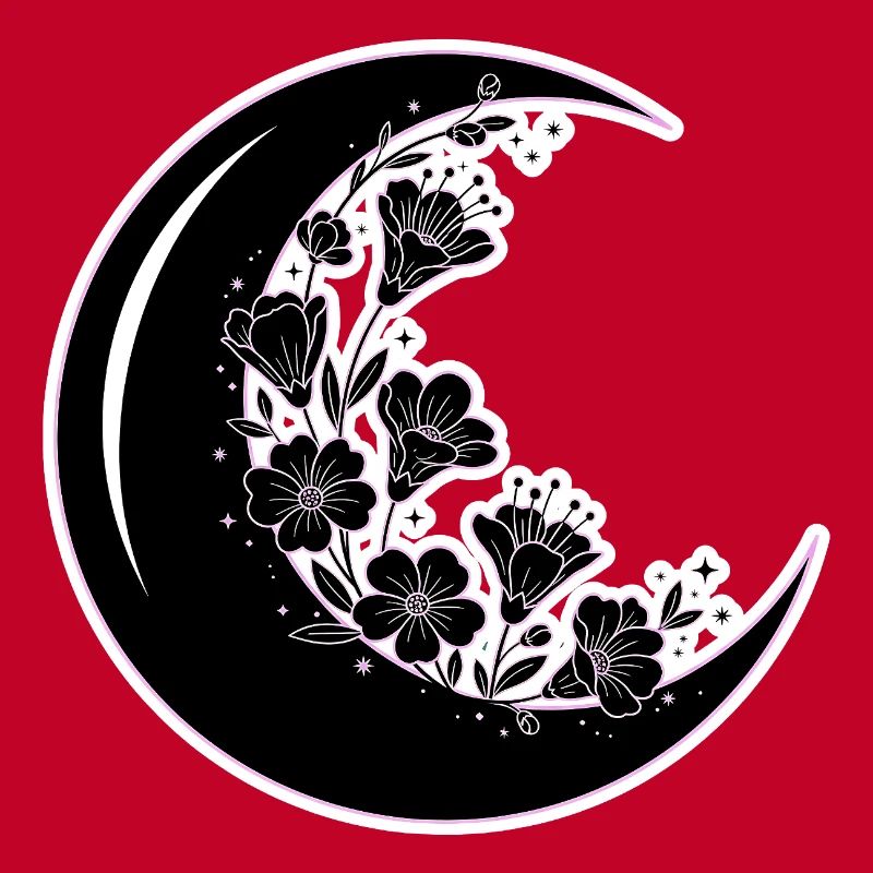 Blumen Mondphase Illustration