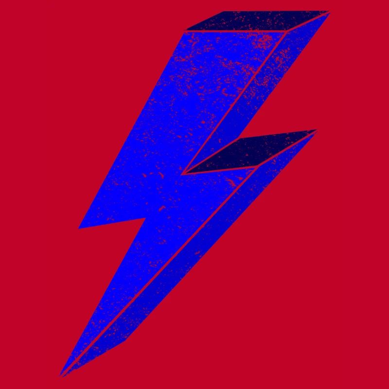 Blue lightning design for dynamism 3D