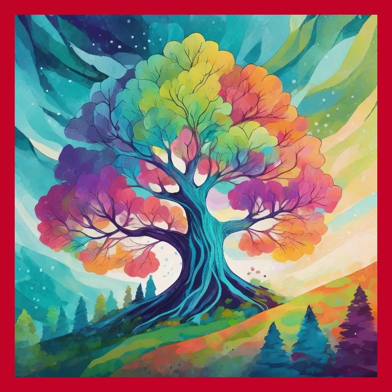 Arbre arc-en-ciel de la créativité