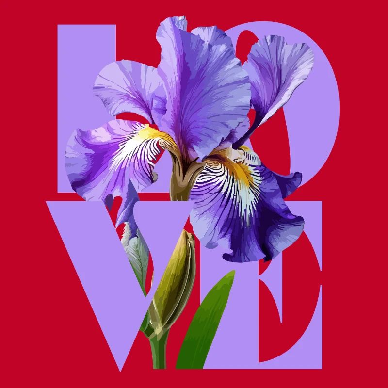 Elegantes lila Iris-Blumendesign