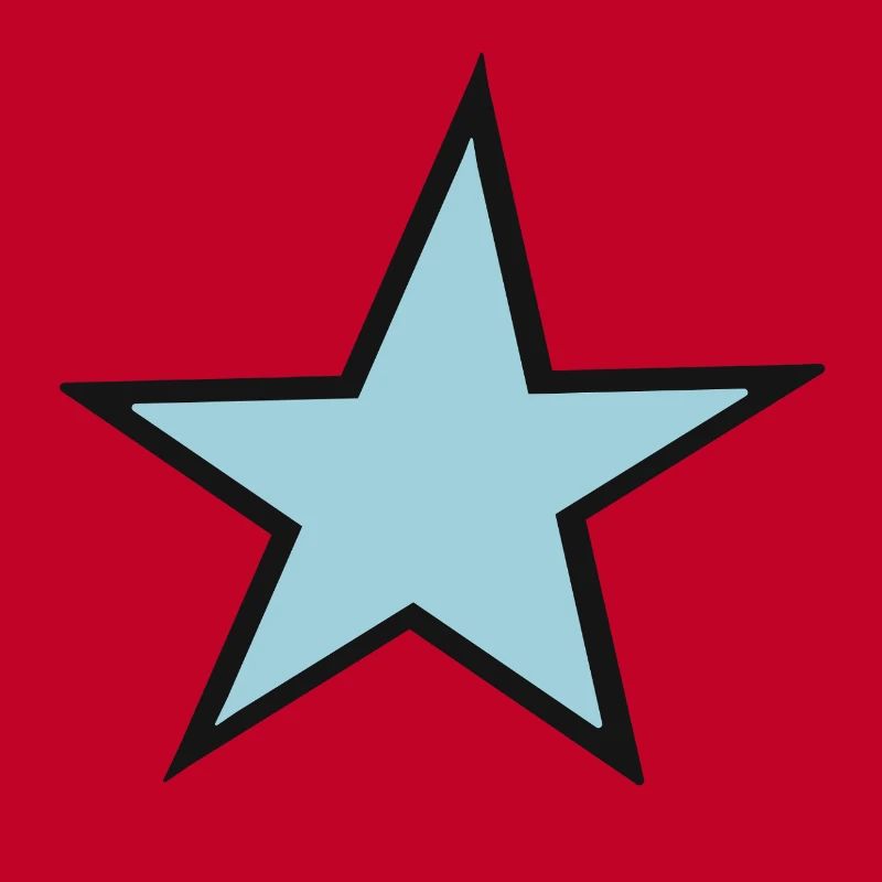 Étoile bleu vif avec bordure noire
