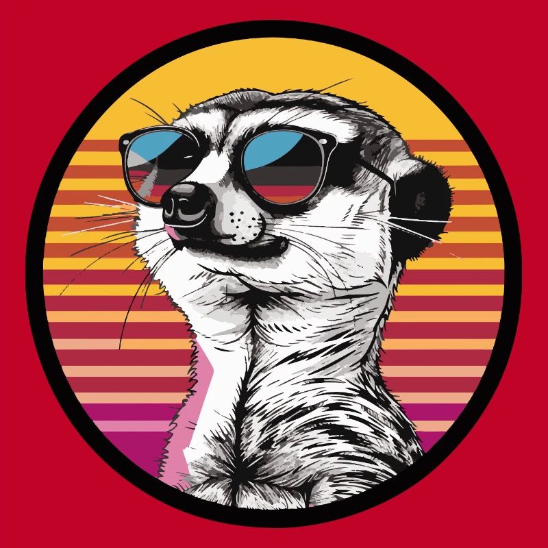 Wiesel in Retro Sonnenbrille