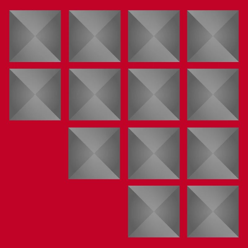 Minimalist Geometric Square Stud Pattern