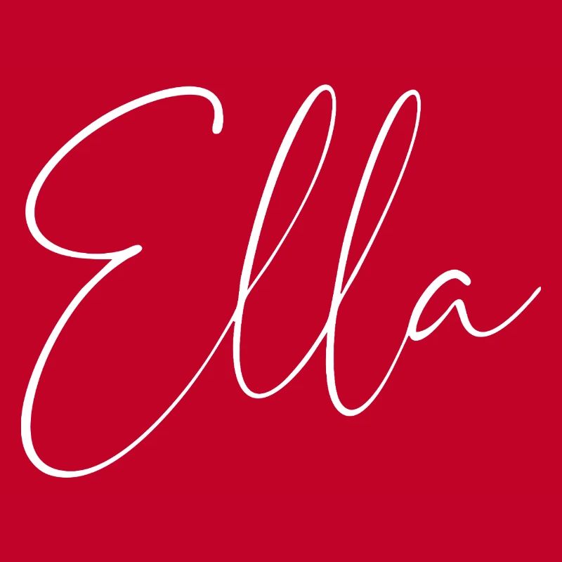 ella / handschrift name design (weiß)