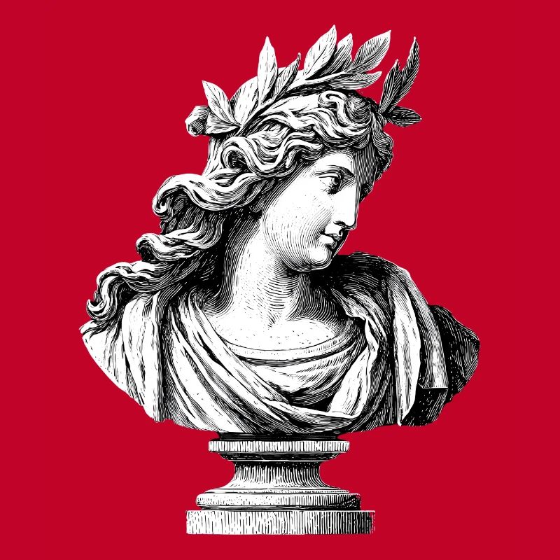 Ancient Goddess Bust – Classic Engraving