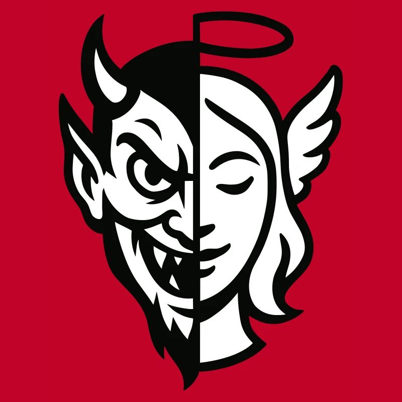 Split Face Demon Angel