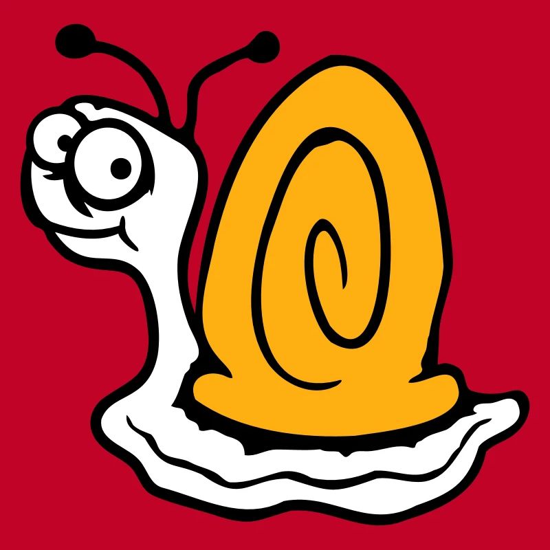 Snail anxious unsure looking back cute