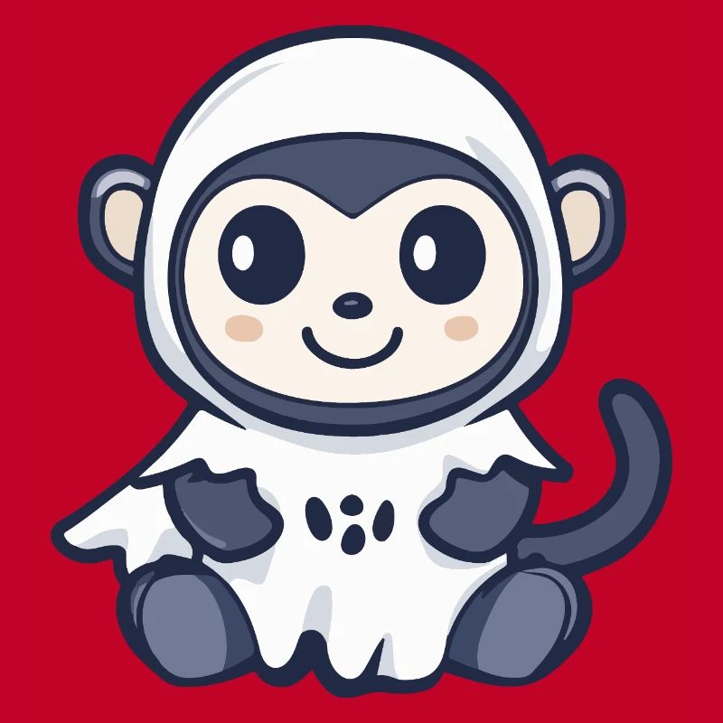 Monkey Halloween Ghost
