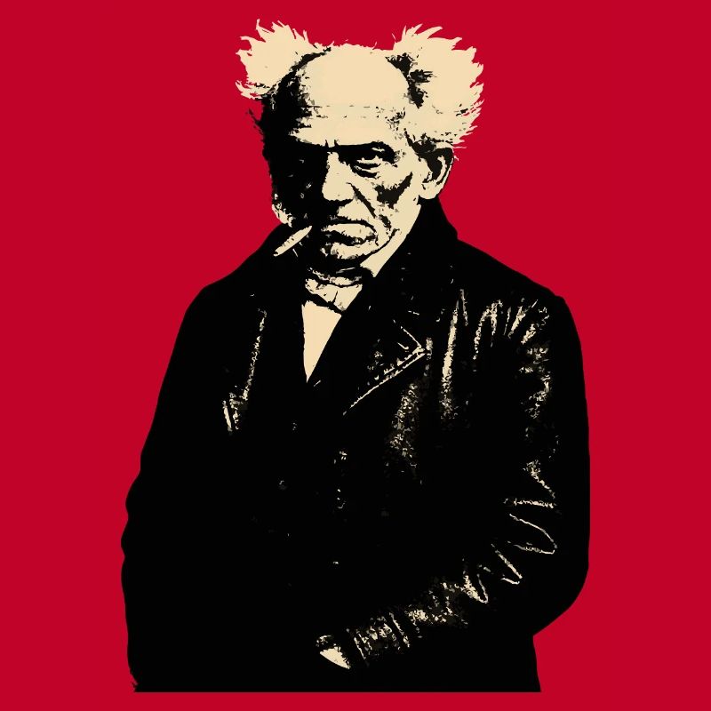 Noir philospher Arthur Schopenhauer portrait