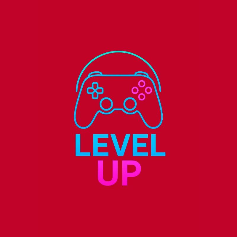 Level Up Neon Controller Grafik