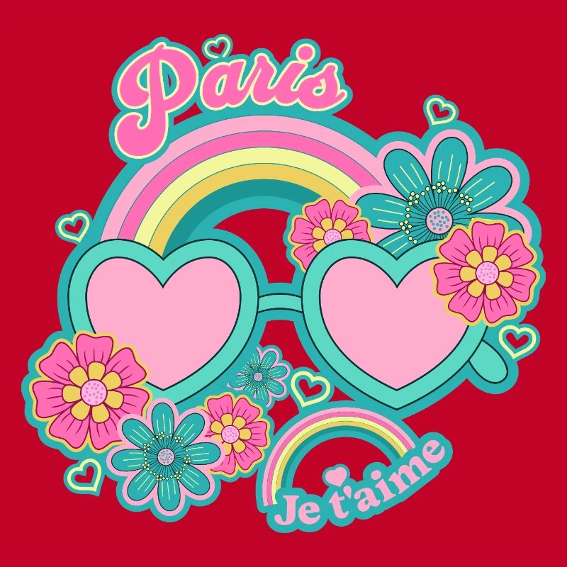 Paris Rainbow Rosé Hearts