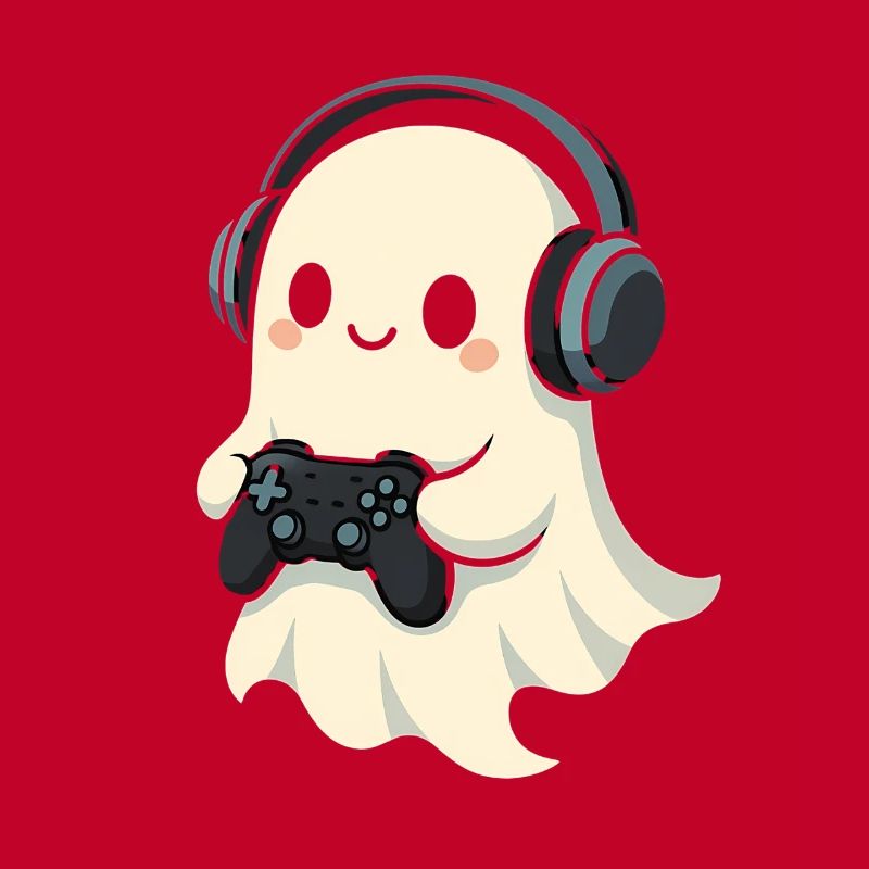 Geist mit Kopfhörer Spielcontroller