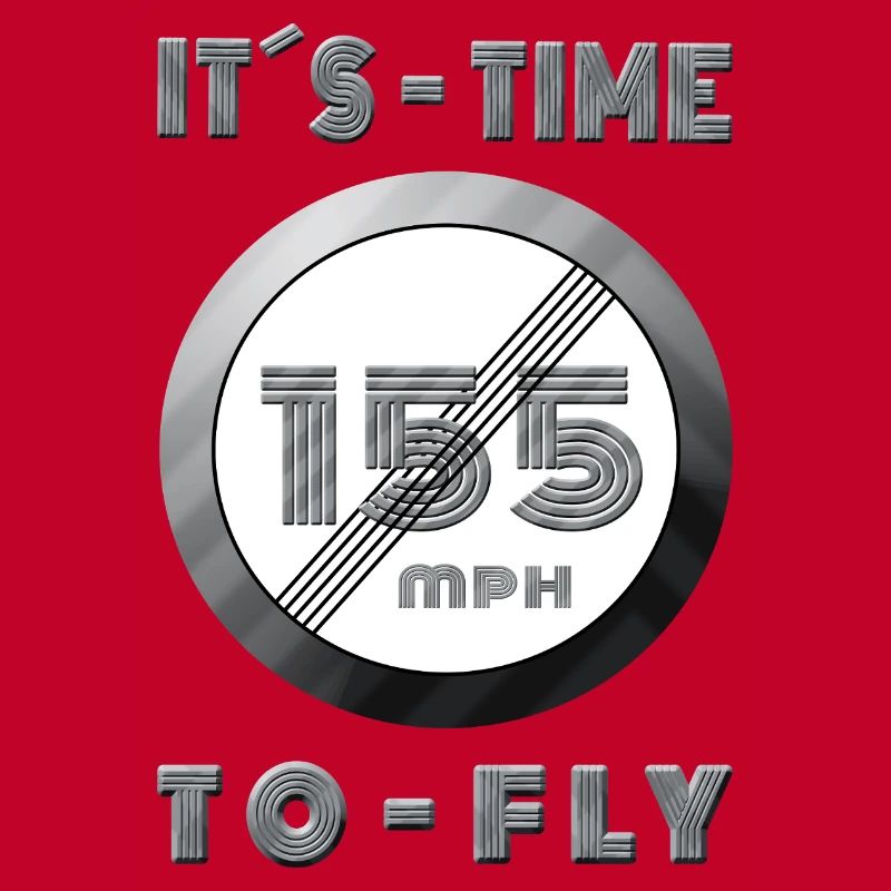 Time Running 155 mph Retro Design