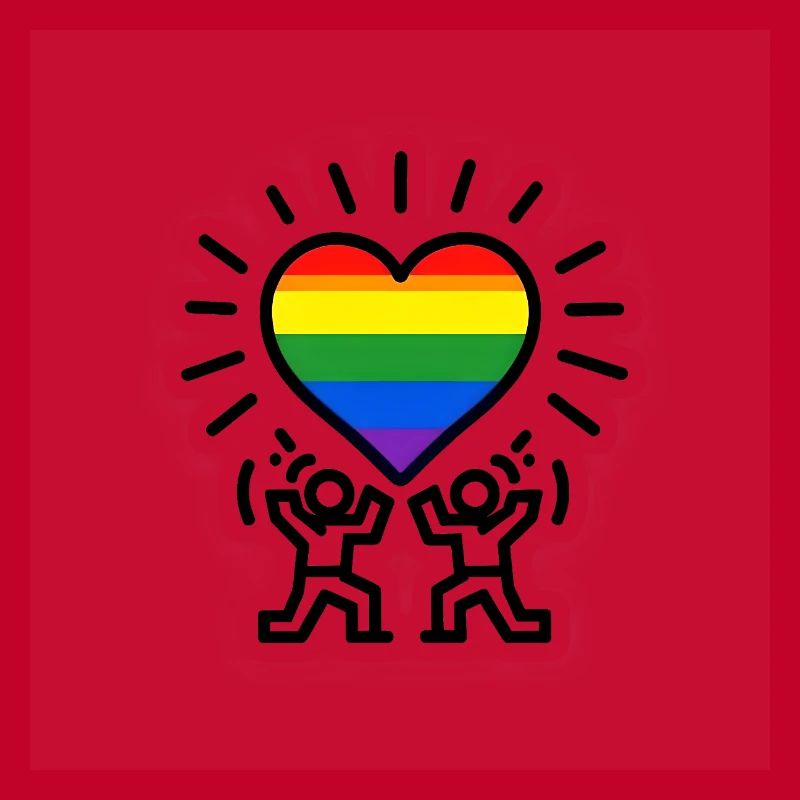 Célébration de l’arc-en-ciel du cœur