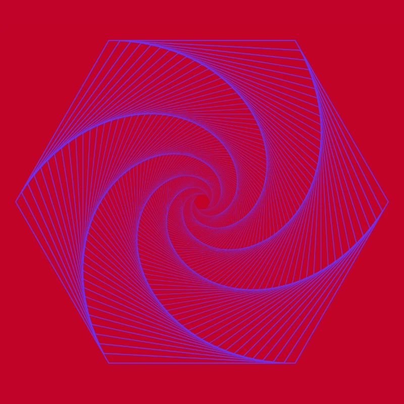 Spirale im hexagonalen Muster