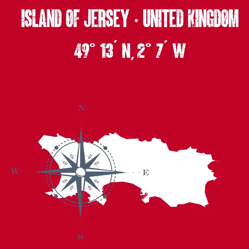 Jersey Island Map Coordinates Compass