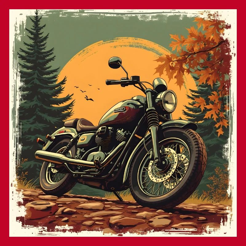 Motorcycle in Heritage Texture