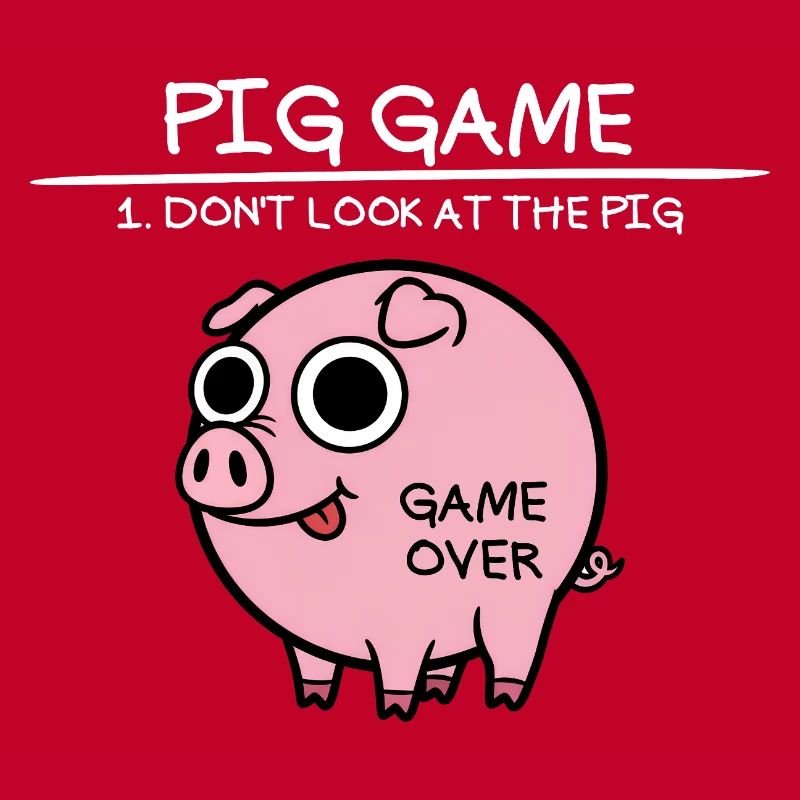 Jeu de cochon Ne regarde pas le cochon drôle