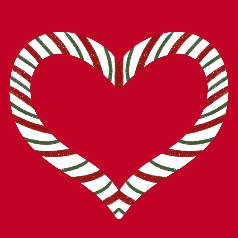 Candy Cane Striped Heart