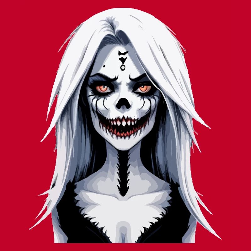 Visage de squelette Banshee Halloween