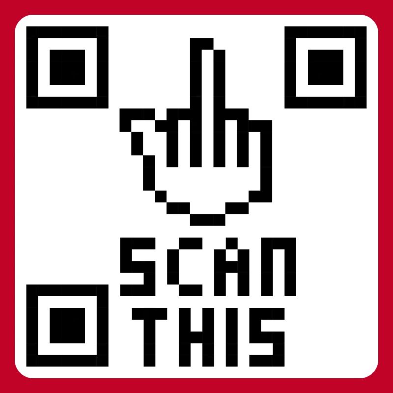 QRcode middle finger