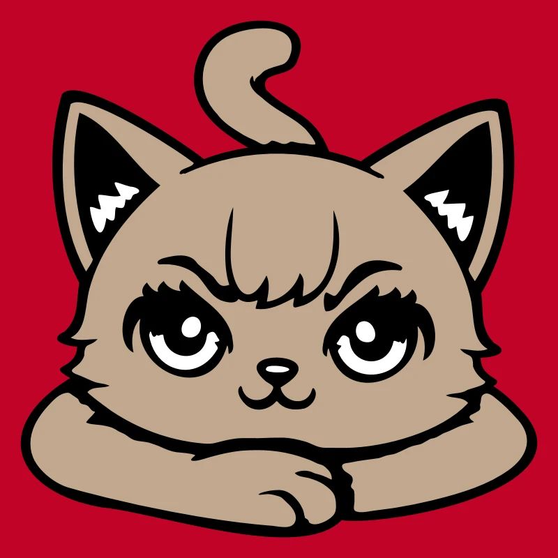 Chat, Sinistre, En Colère, Œil, Croisé, Pattes, Vilain