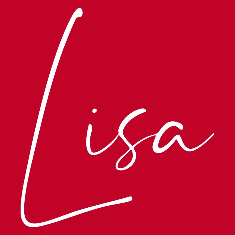 Lisa / Conception du nom de l’écriture manuscrite (Blanc)