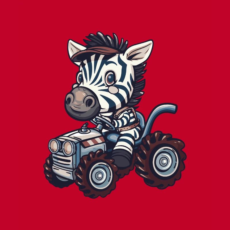 Zebra Tractor Farmer