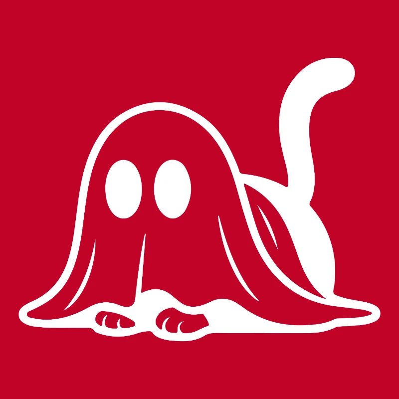 Cat dressed as a ghost – cute Halloween motif