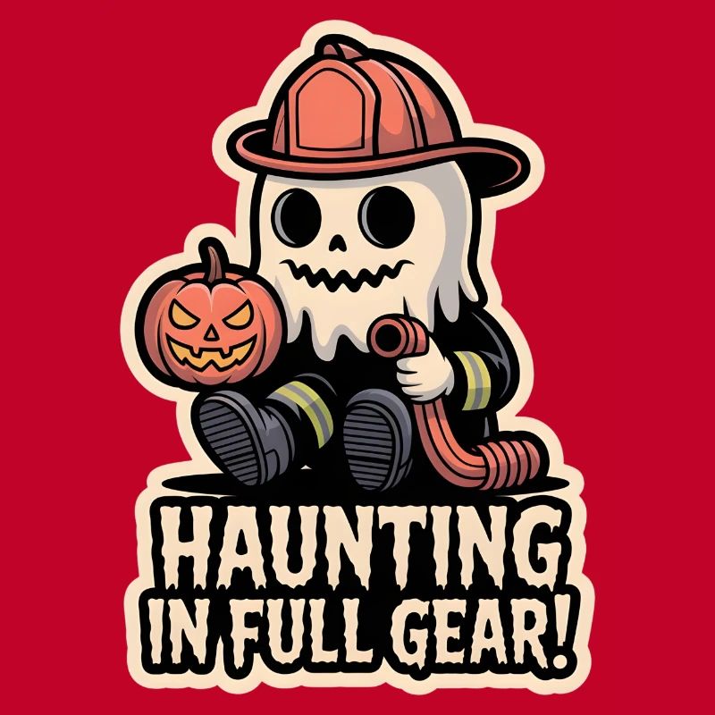 Firefighter Boo – Spooky Cute Halloween Ghost